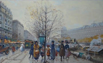 Landscapes Painting - Les Bouquinistes Parisian